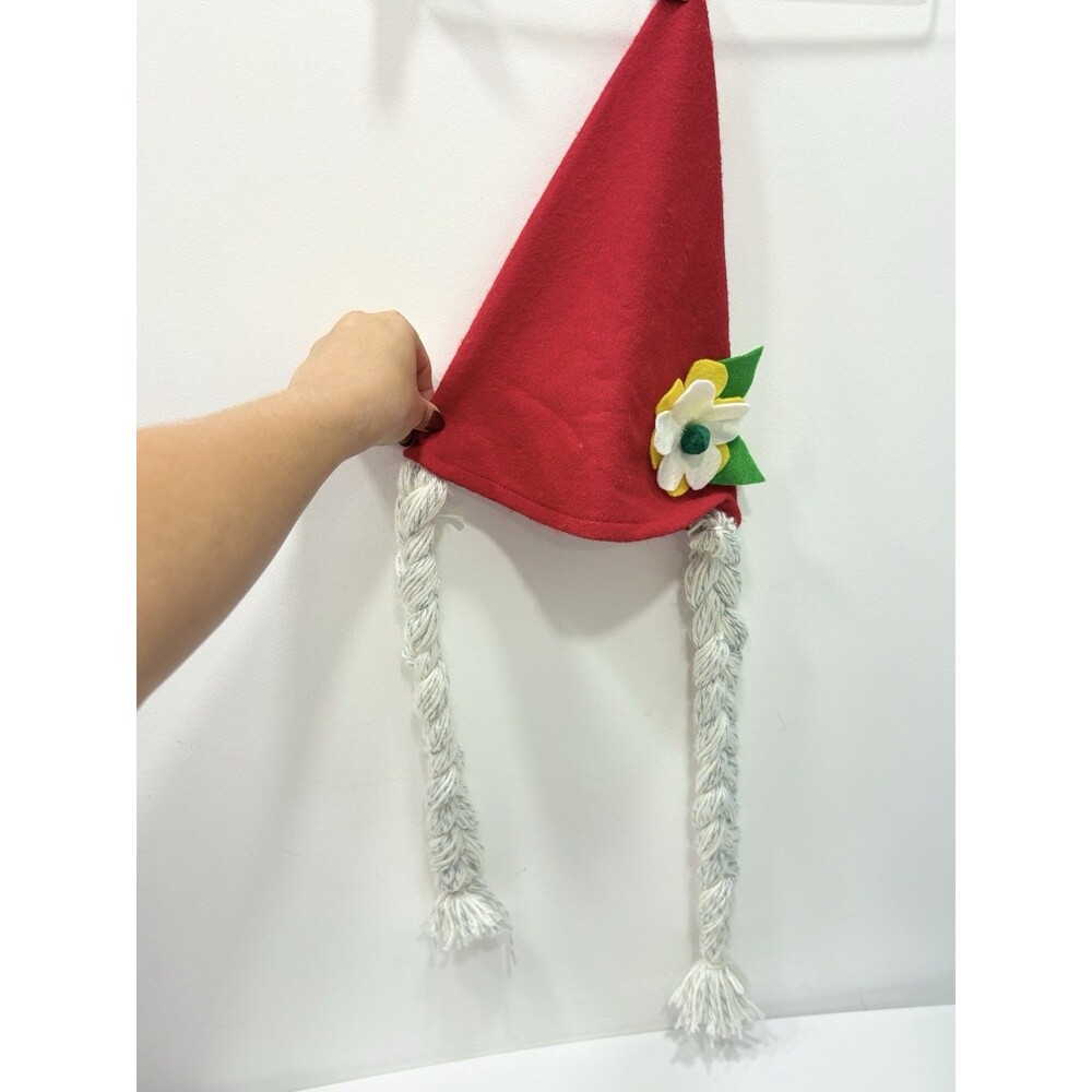 Garden Gnome Hat  costume fancy cosplay Red Hat Hair